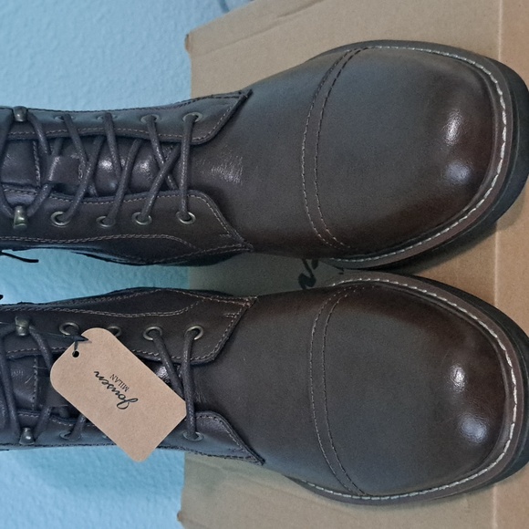 Jousen Milan Brand New Mens Boots Leahter Retro Dark Brown - Picture 9 of 11